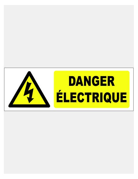 panneau danger électrique avec picto