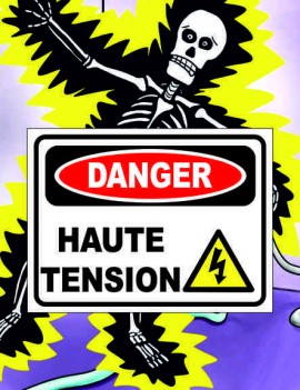 pancarte danger haute tension aluminium Dibond logo éclair électrique