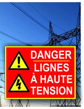 pancarte danger lignes électriques