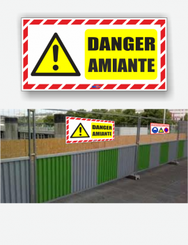 pancarte rubalise danger attention amiante