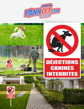 panneau affichette pictogramme interdiction aux chiens crottes